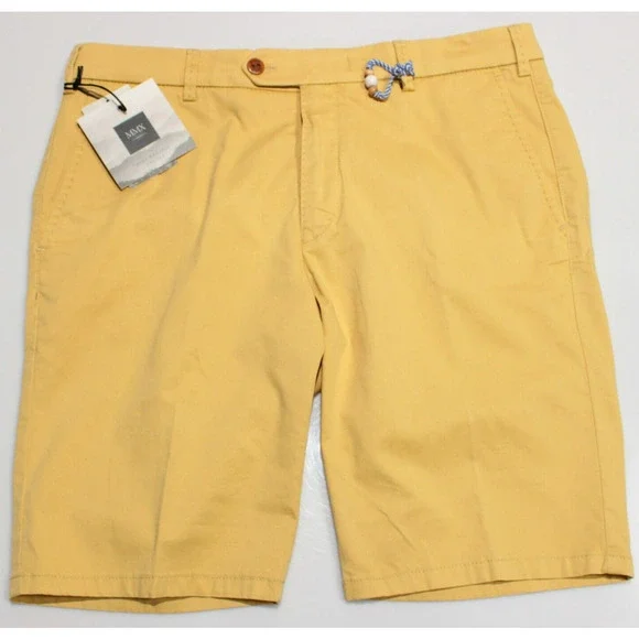 Meyer MMX NWT Slim Casual Shorts Size ~ 35 US B-Pegasus In Yellow Cotton Blend Shorts